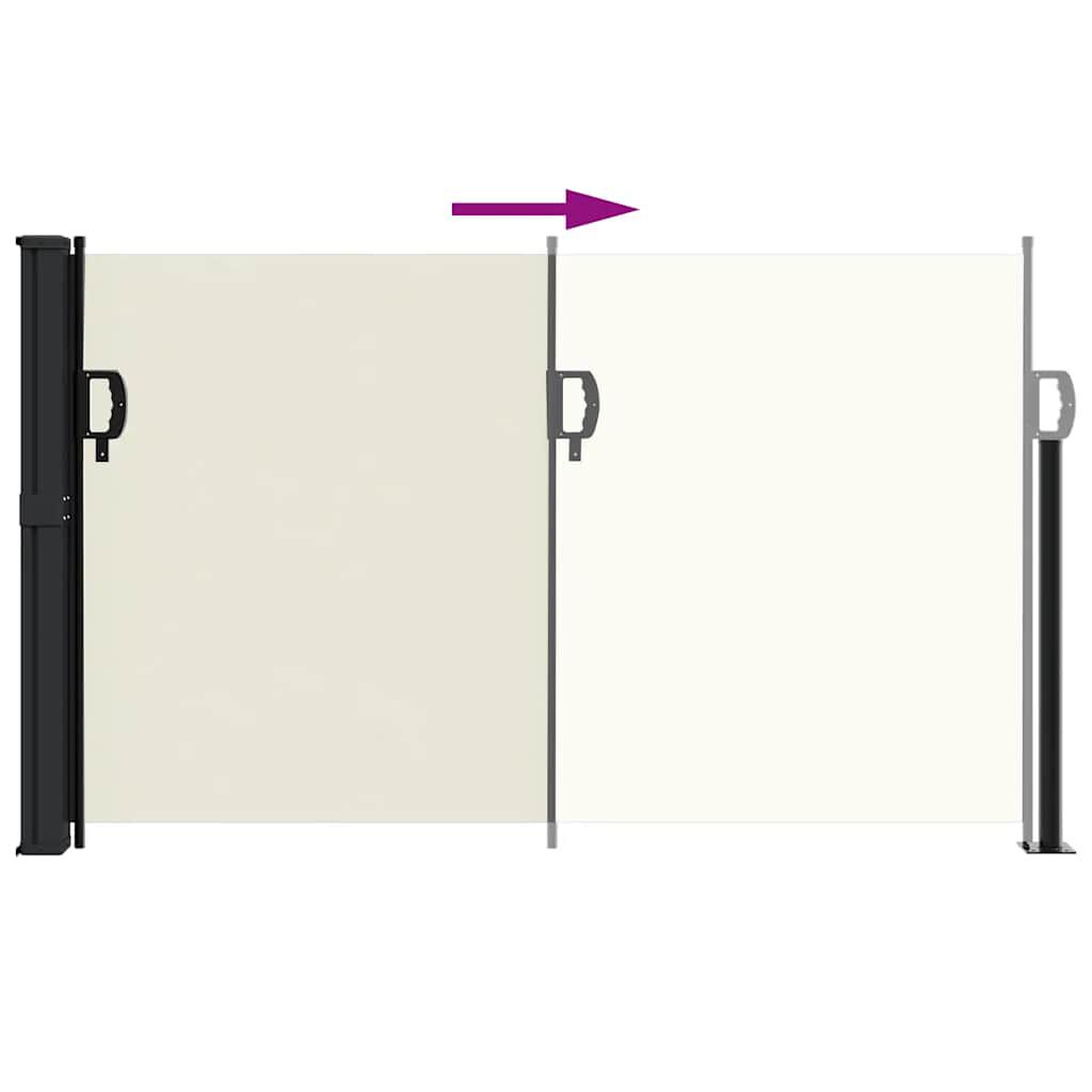 vidaXL Retractable Side Awning Cream 117x300 cm