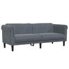 vidaXL 3 Piece Sofa Set Dark Grey Velvet
