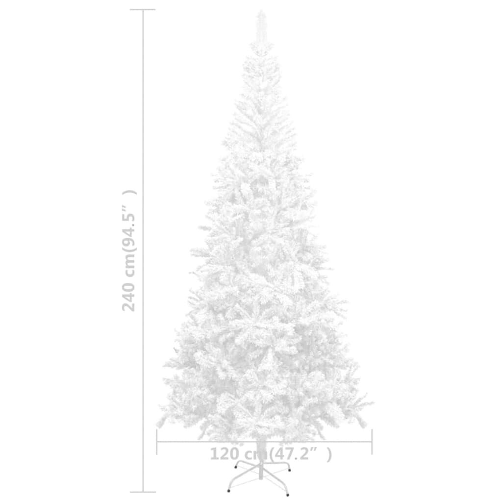 vidaXL Artificial Pre-lit Christmas Tree L 240 cm White