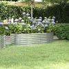 vidaXL Garden Raised Bed Galvanised Steel 152x80x36 cm Silver