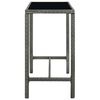 vidaXL 7 Piece Garden Bar Set with Cushions Poly Rattan Grey