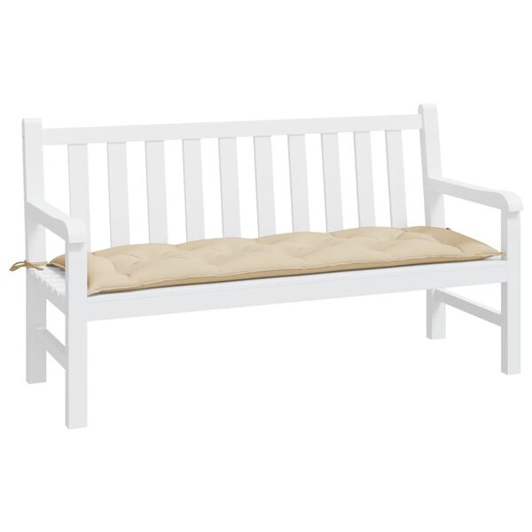 vidaXL Garden Bench Cushion Beige 150x50x7 cm Oxford Fabric