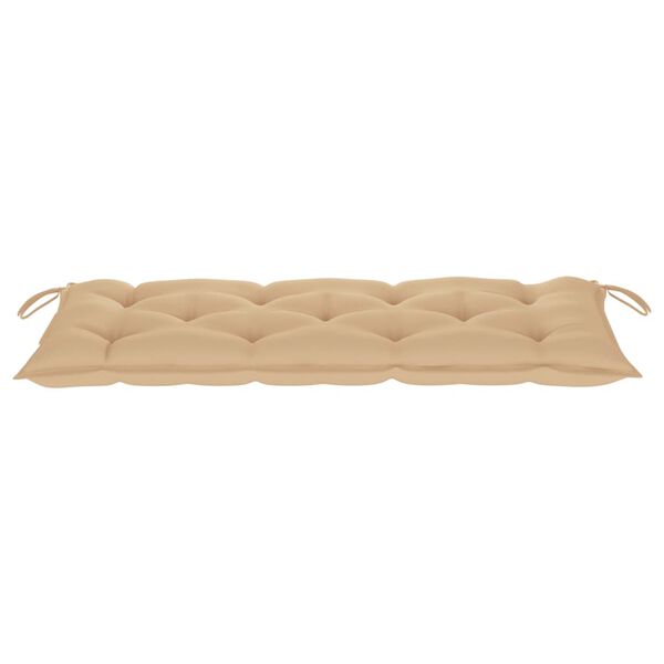 vidaXL Garden Bench with Cushion 120 cm Bamboo