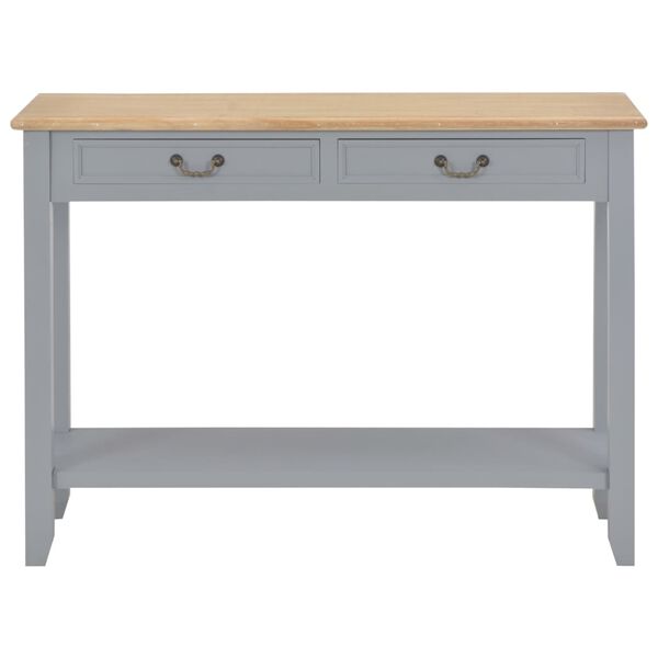vidaXL Console Table Grey 110x35x80 cm Wood