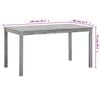 vidaXL 5 Piece Outdoor Dining Set Grey Solid Acacia Wood