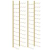 vidaXL Wall Mounted Wine Rack for 36 Bottles 2 pcs Gold Iron