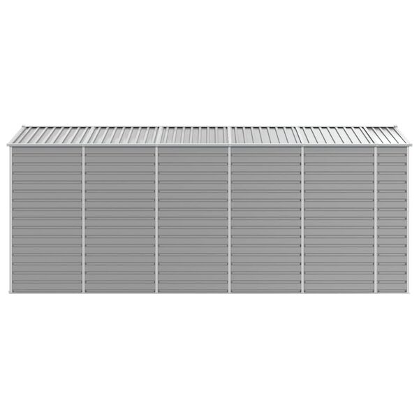 vidaXL Garden Shed Light Grey 191x470x198 cm Galvanised Steel