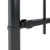 vidaXL Garden Fence with Hoop Top Steel 181x100 cm Black