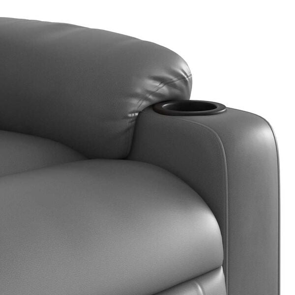 vidaXL Electric Massage Recliner Chair Grey Faux Leather