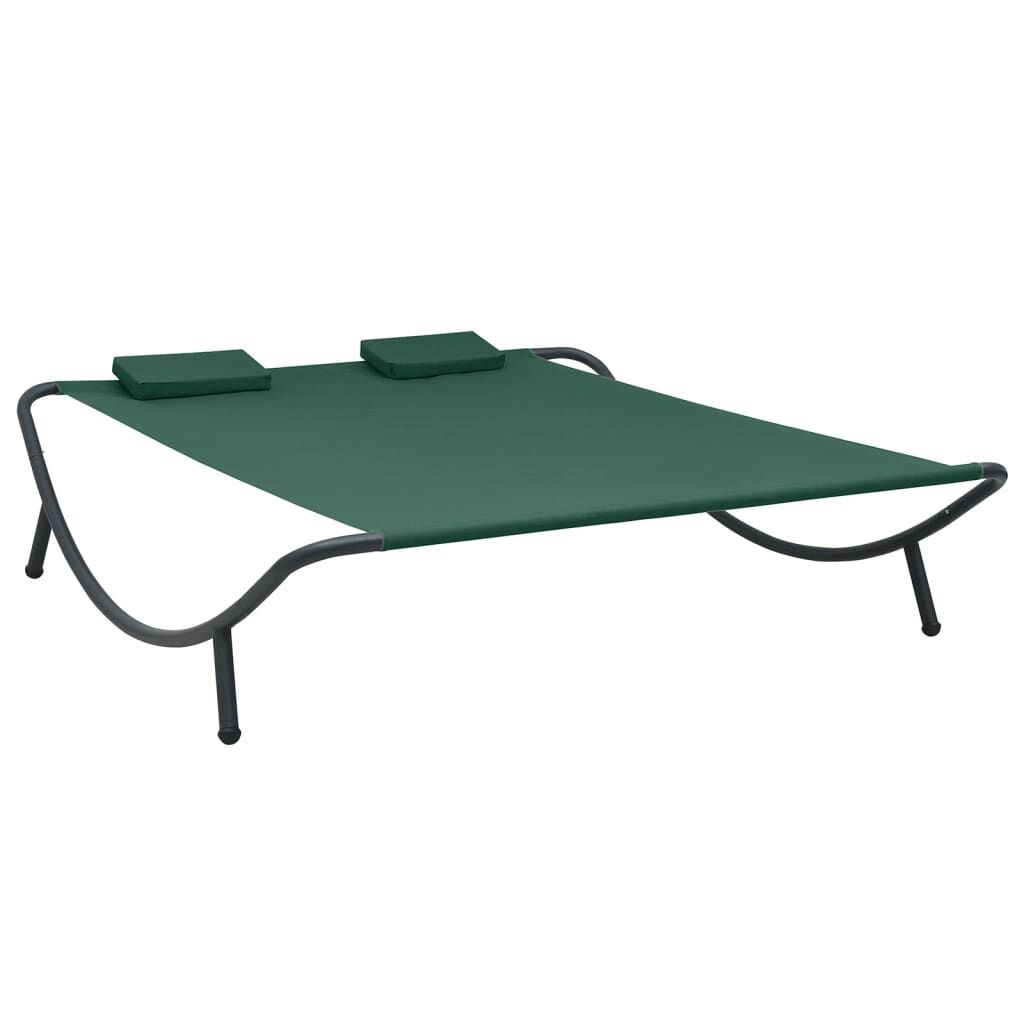 vidaXL Outdoor Lounge Bed Fabric Green