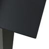 vidaXL Garden Dining Table Black 150x80x74 cm Steel and Glass