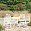 vidaXL 5 Piece Bistro Set Cast Aluminium White
