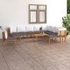 vidaXL 12 Piece Garden Lounge Set with Cushions Solid Wood Acacia