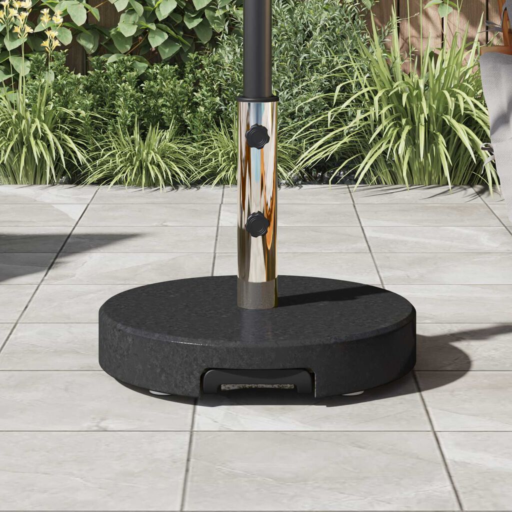 vidaXL Parasol Base Black 45 x 45 x 37.5 cm Granite