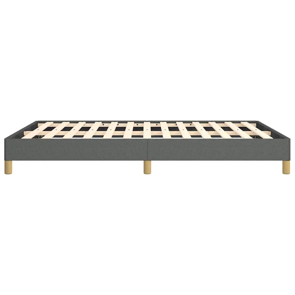 vidaXL Bed Frame without Mattress Dark Grey 152x203 cm Queen Fabric