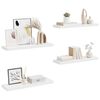 vidaXL Floating Wall Shelves 4 pcs White 80x23.5x3.8 cm MDF