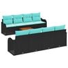 vidaXL Garden Sofa Set 9 pcs Black and turquoise
