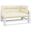 vidaXL Pallet Cushions 3 pcs Cream Fabric