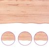 vidaXL Wall Shelf Light Brown 120x50x(2-4) cm Treated Solid Wood Oak
