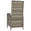 vidaXL Outdoor Chairs 2 pcs Poly Rattan Grey