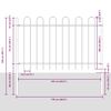 vidaXL Garden Fence 4 pcs Grey 6.8 x 1 m Powder-coated Steel
