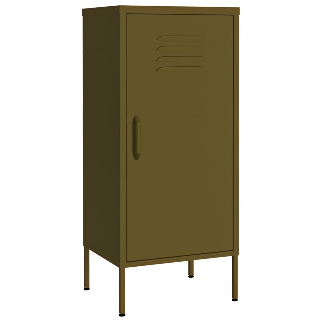 vidaXL Storage Cabinet Olive Green 42.5x35x101.5 cm Steel