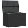 vidaXL Garden Storage Box Black 150x100x100 cm Poly Rattan