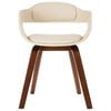 vidaXL Dining Chair White Bentwood and Faux Leather