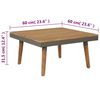 vidaXL 4 Piece Garden Lounge Set with Cushions Solid Acacia Wood Brown