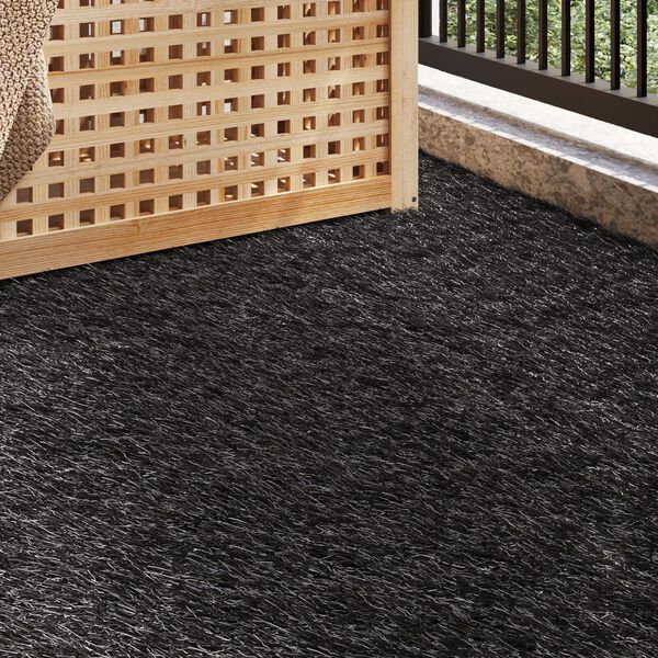 vidaXL Artificial Grass Black 10 x 1 m Polypropylene
