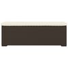 vidaXL Ottoman Bench with Cushion Brown 110x30x40 cm Poly Rattan