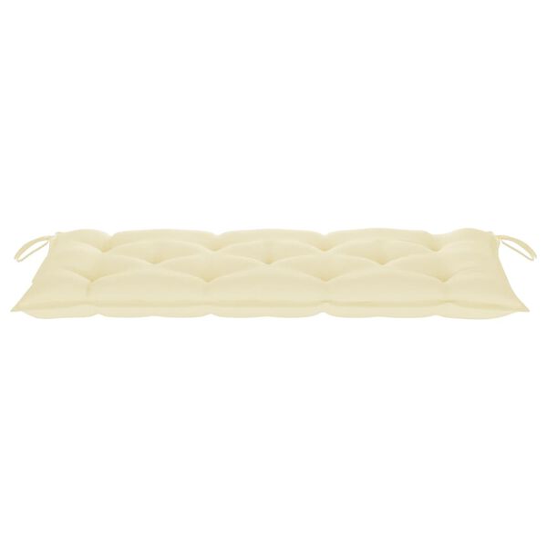 vidaXL Garden Bench with Cushion 120 cm Bamboo