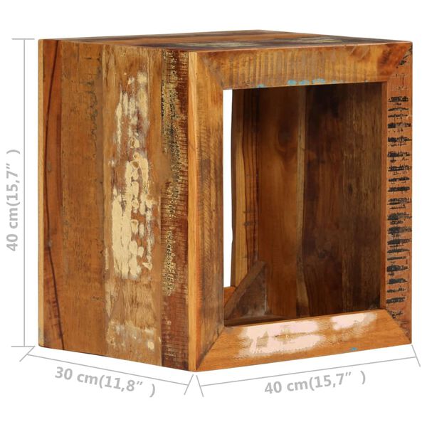 vidaXL Stool 40x30x40 cm Solid Reclaimed Wood