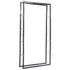 vidaXL Firewood Rack Black 100x25x200 cm Steel
