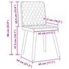 vidaXL Dining Chairs 2 pcs Dark Grey Fabric