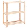 vidaXL 3-Tier Storage Rack 80x38x90 cm Solid Pinewood 150 kg
