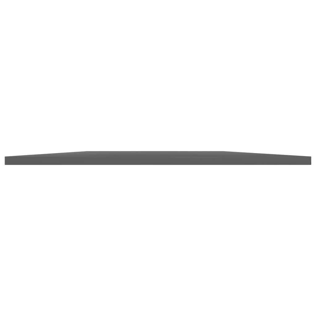vidaXL Bookshelf Boards 4 pcs High Gloss Grey 80x20x1.5 cm Engineered Wood