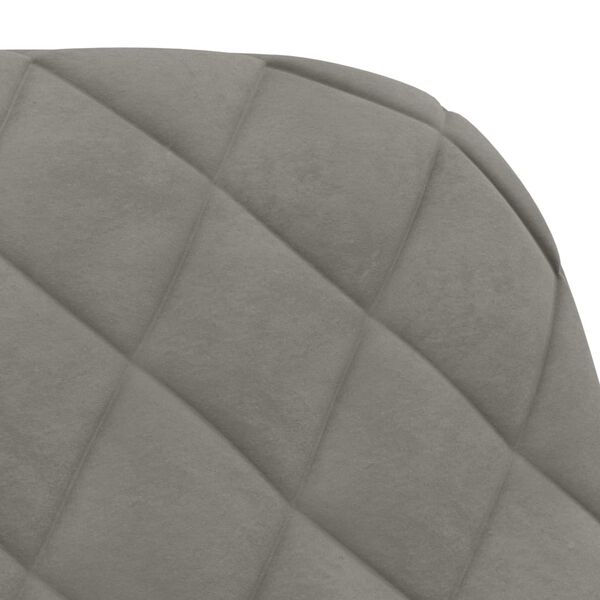 vidaXL Dining Chairs 2 pcs Light Grey Velvet