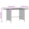 vidaXL Garden Dining Table Grey 110x70x65 cm Poly Rattan