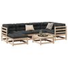 vidaXL 7 Piece Garden Sofa Set with Cushions Solid Wood Pine