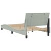 vidaXL Bed Frame with LED without Mattress "Hanko" Light Grey 100x190 cm Velvet