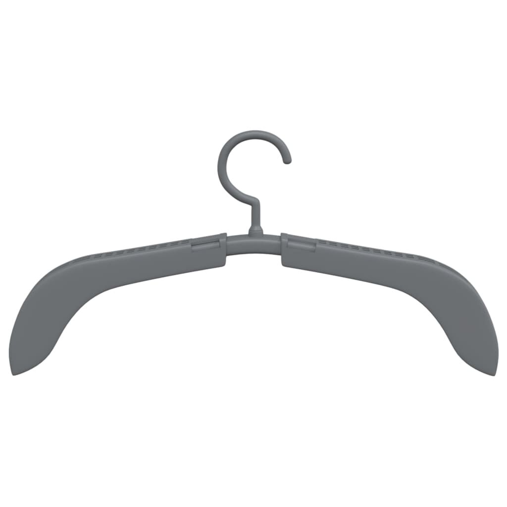 vidaXL Extendable Clothes Hangers 10 pcs Grey