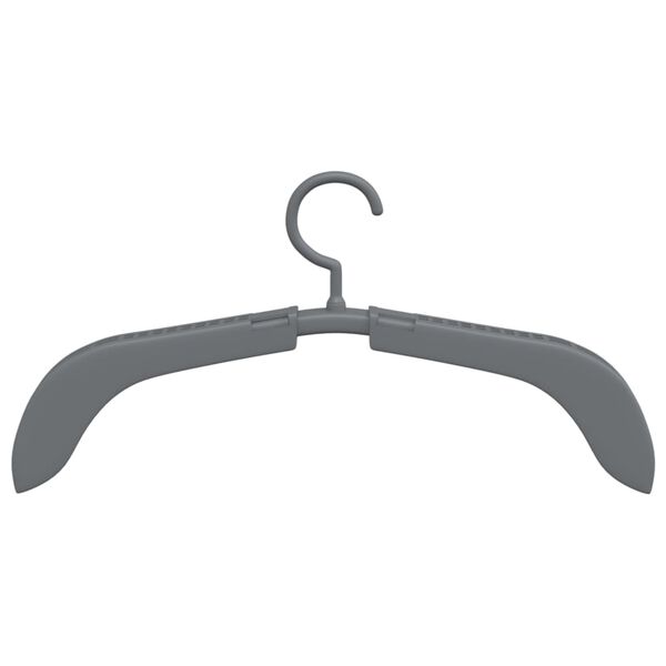 vidaXL Extendable Clothes Hangers 10 pcs Grey