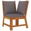 vidaXL 6 Piece Garden Dining Set with Cushions Solid Wood Acacia