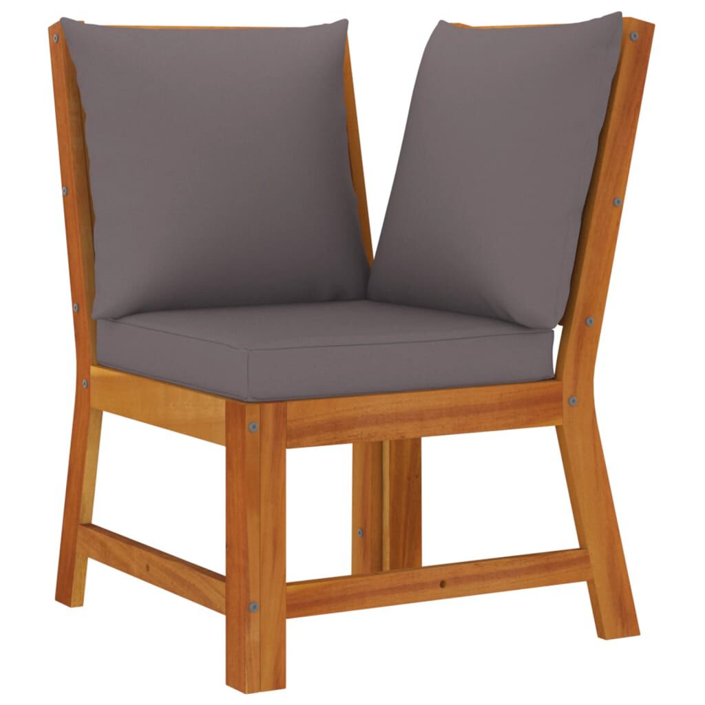 vidaXL 6 Piece Garden Dining Set with Cushions Solid Wood Acacia