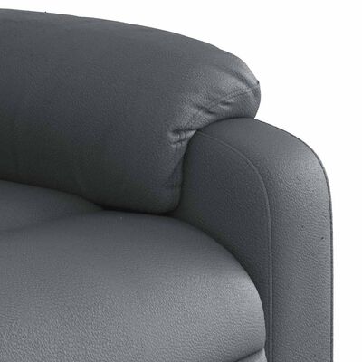 vidaXL Stand up Massage Recliner Chair Grey Faux Leather