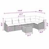 vidaXL Garden Sofa Set 7 pcs Black and turquoise