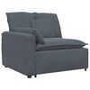 vidaXL Modular Sofa with Footstool and Cushions Dark Grey