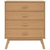 vidaXL Drawer Cabinet OLDEN Brown Solid Wood Pine