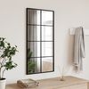 vidaXL Wall Mirror Black 40x80 cm Rectangle Iron